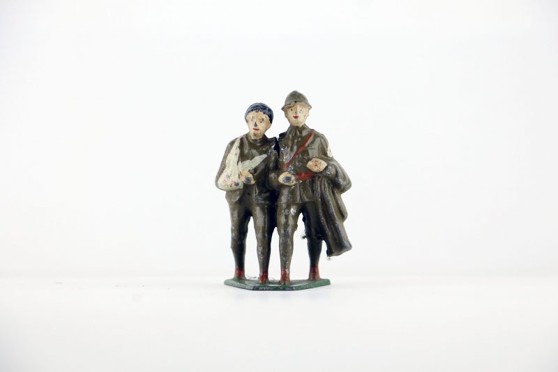 Figurine Plomb Creux France 1940 Infirmier Blessé Infirmerie Front Bataille