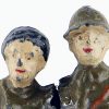 Figurine Plomb Creux France 1940 Infirmier Blessé Infirmerie Front Bataille