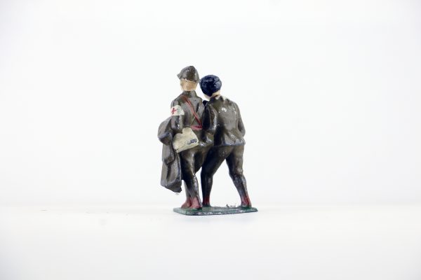 Figurine Plomb Creux France 1940 Infirmier Blessé Infirmerie Front Bataille