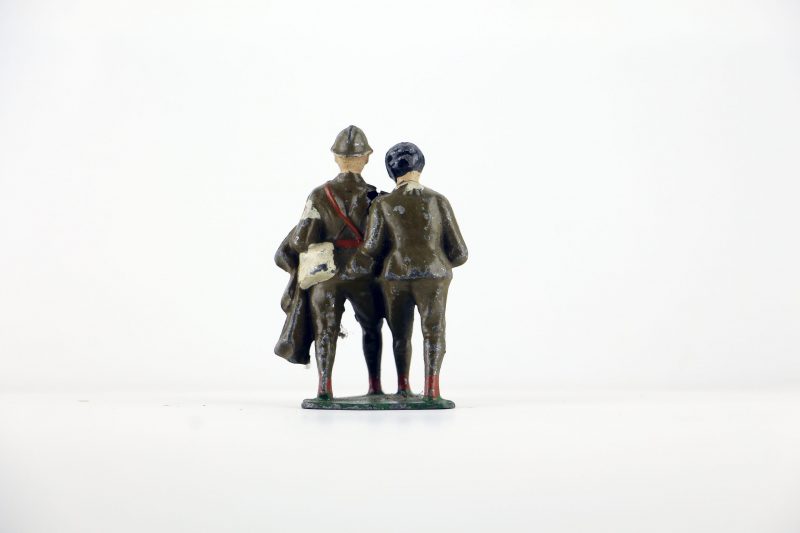 Figurine Plomb Creux France 1940 Infirmier Blessé Infirmerie Front Bataille