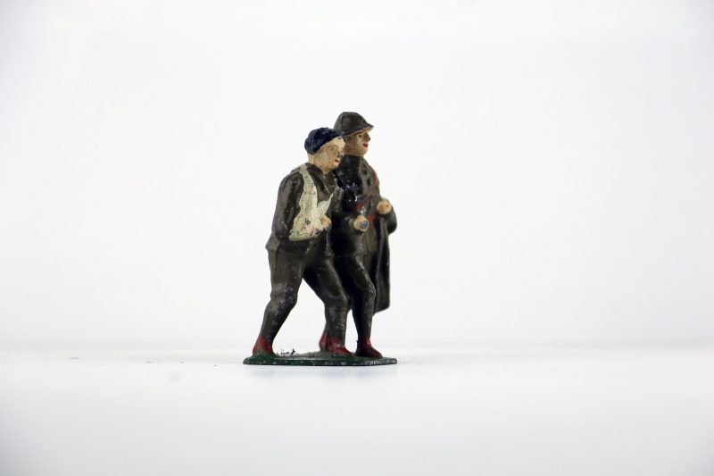 Figurine Plomb Creux France 1940 Infirmier Blessé Infirmerie Front Bataille
