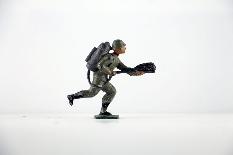 Figurine Plomb Creux Allemagne 1914/1918 Lance Flamme Tranchée Flammenwerfer