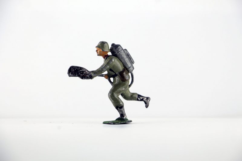 Figurine Plomb Creux Allemagne 1914/1918 Lance Flamme Tranchée Flammenwerfer