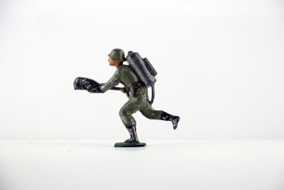 Figurine Plomb Creux Allemagne 1914/1918 Lance Flamme Tranchée Flammenwerfer