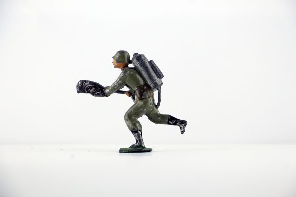 Figurine Plomb Creux Allemagne 1914/1918 Lance Flamme Tranchée Flammenwerfer