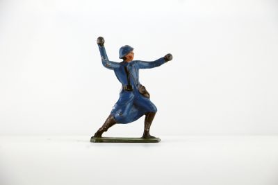 Figurine Plomb Creux France Poilu Grenade Guerre 14/18 Uniforme Tranchée Front