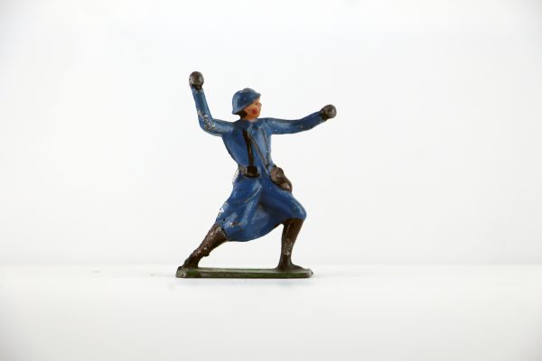 Figurine Plomb Creux France Poilu Grenade Guerre 14/18 Uniforme Tranchée Front