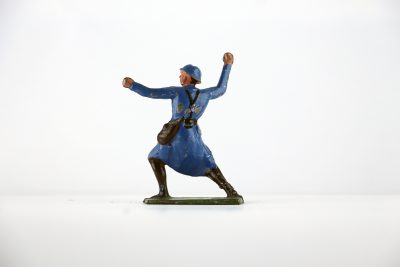 Figurine Plomb Creux France Poilu Grenade Guerre 14/18 Uniforme Tranchée Front