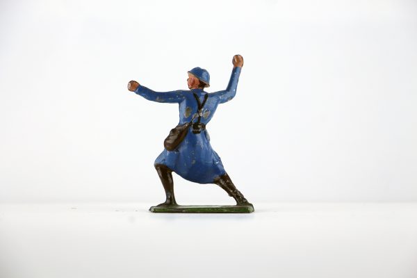 Figurine Plomb Creux France Poilu Grenade Guerre 14/18 Uniforme Tranchée Front