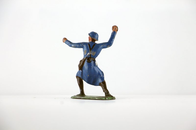 Figurine Plomb Creux France Poilu Grenade Guerre 14/18 Uniforme Tranchée Front