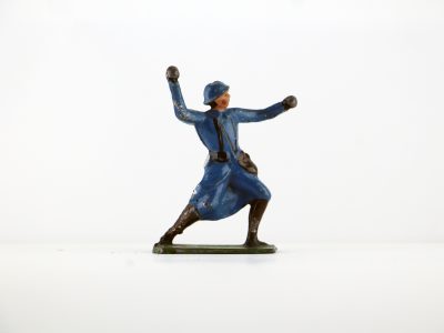 Figurine Plomb Creux France Poilu Grenade Guerre 14/18 Uniforme Tranchée Front