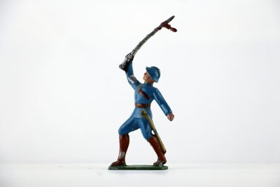 Figurine Plomb Creux France Poilu Chef de Musique Fanfare Guerre 14/18 Uniforme Tranchée Front