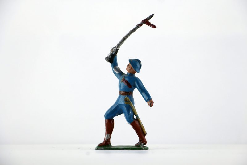 Figurine Plomb Creux France Poilu Chef de Musique Fanfare Guerre 14/18 Uniforme Tranchée Front