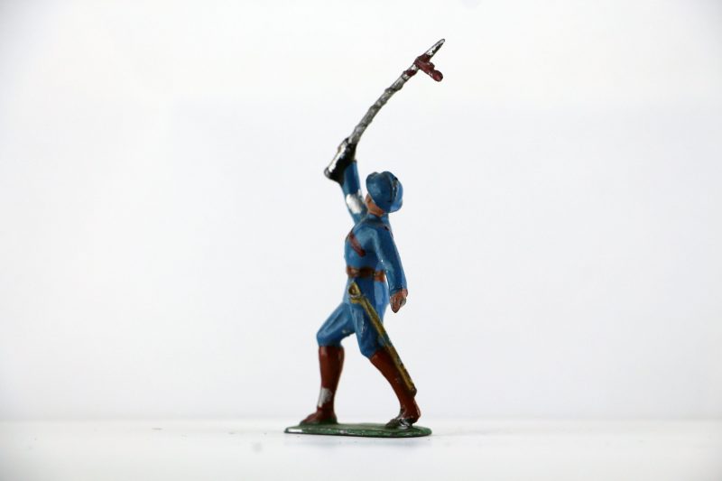 Figurine Plomb Creux France Poilu Chef de Musique Fanfare Guerre 14/18 Uniforme Tranchée Front