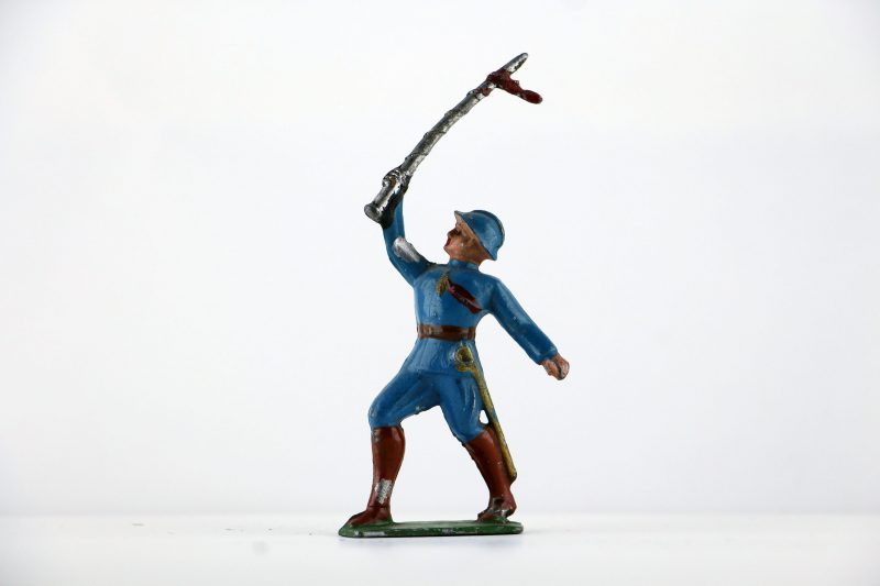 Figurine Plomb Creux France Poilu Chef de Musique Fanfare Guerre 14/18 Uniforme Tranchée Front
