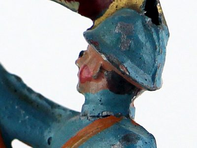 Figurine Plomb Creux France Poilu Drapeau Français Guerre 14/18 Uniforme Tranchée Front