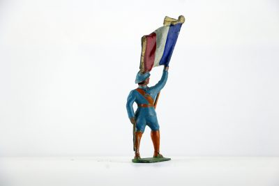 Figurine Plomb Creux France Poilu Drapeau Français Guerre 14/18 Uniforme Tranchée Front