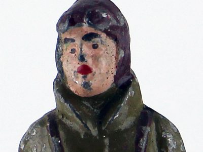 Figurine Plomb Creux France Aviateur Pilote Aviation Française Guerre 39 Uniforme