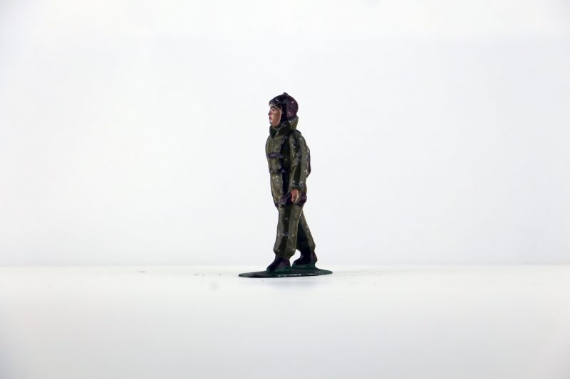 Figurine Plomb Creux France Aviateur Pilote Aviation Française Guerre 39 Uniforme
