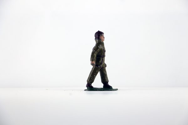 Figurine Plomb Creux France Aviateur Pilote Aviation Française Guerre 39 Uniforme
