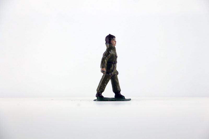 Figurine Plomb Creux France Aviateur Pilote Aviation Française Guerre 39 Uniforme