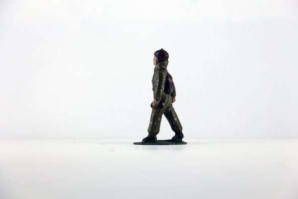 Figurine Plomb Creux France Aviateur Pilote Aviation Française Guerre 39 Uniforme
