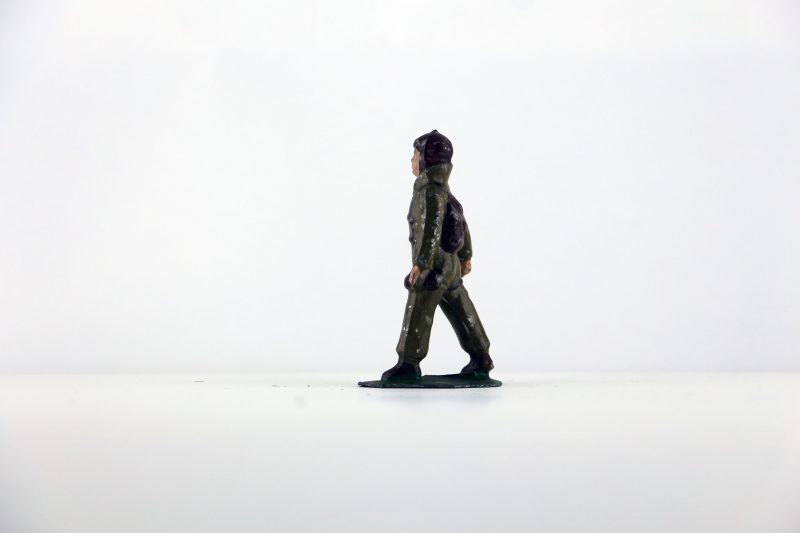Figurine Plomb Creux France Aviateur Pilote Aviation Française Guerre 39 Uniforme