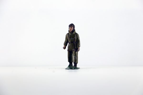 Figurine Plomb Creux France Aviateur Pilote Aviation Française Guerre 39 Uniforme