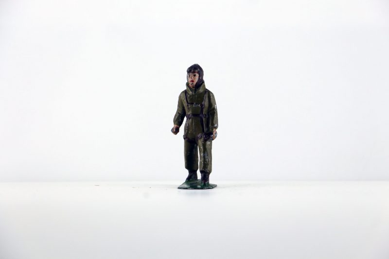 Figurine Plomb Creux France Aviateur Pilote Aviation Française Guerre 39 Uniforme