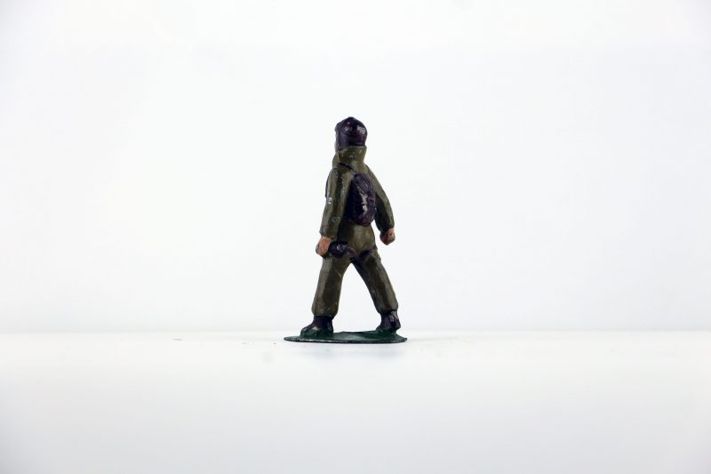 Figurine Plomb Creux France Aviateur Pilote Aviation Française Guerre 39 Uniforme