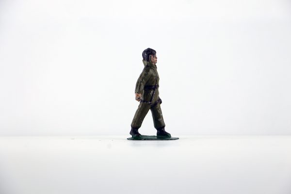 Figurine Plomb Creux France Aviateur Pilote Aviation Française Guerre 39 Uniforme