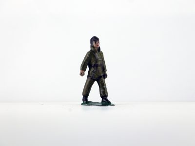 Figurine Plomb Creux France Aviateur Pilote Aviation Française Guerre 39 Uniforme
