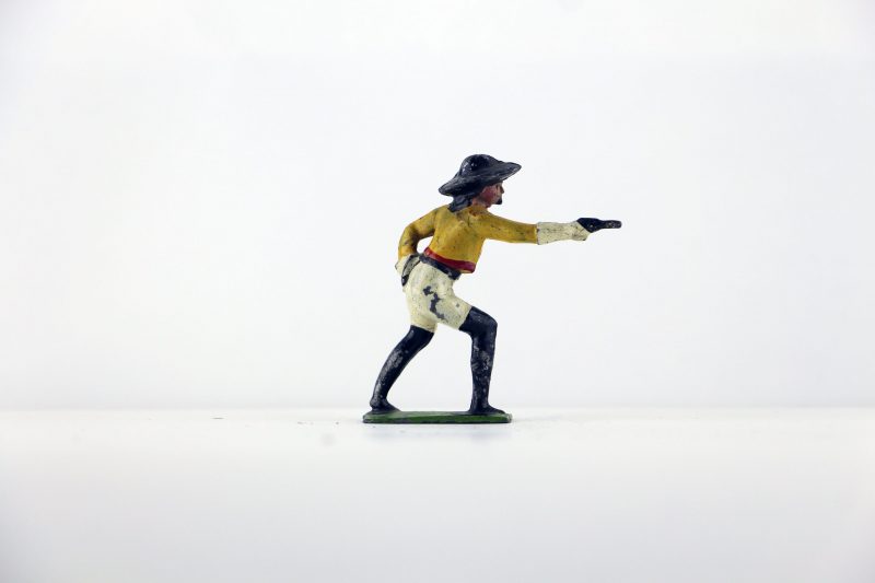 Figurine Plomb Creux Amerique CowBoy Buffalo Bill Guerre Indienne Bill Cody