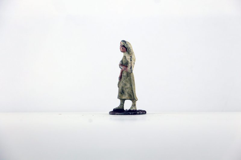 Figurine Aluminium France Infirmière Française Guerre 39 Uniforme Campagne Militaire
