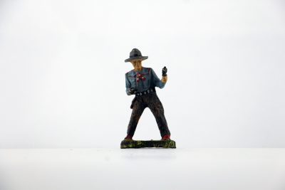 Figurine En Composition Elastolin Cowboy Lassos Western Etats Unis Plaine Allemagne