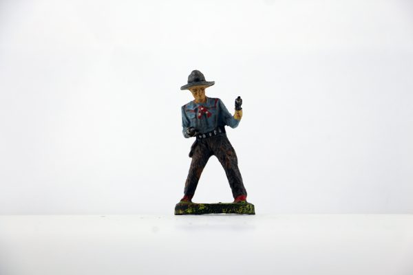 Figurine En Composition Elastolin Cowboy Lassos Western Etats Unis Plaine Allemagne