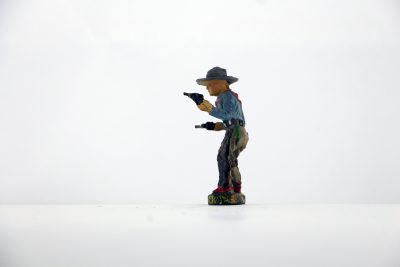 Figurine En Composition Elastolin Cowboy Lassos Western Etats Unis Plaine Allemagne