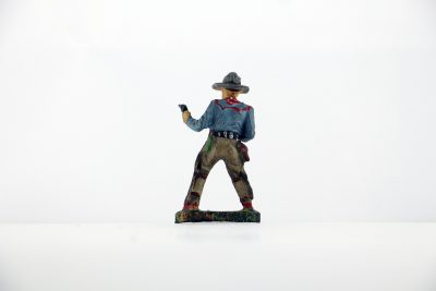Figurine En Composition Elastolin Cowboy Lassos Western Etats Unis Plaine Allemagne