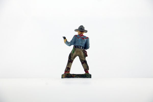 Figurine En Composition Elastolin Cowboy Lassos Western Etats Unis Plaine Allemagne