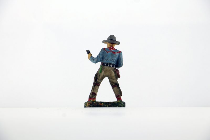 Figurine En Composition Elastolin Cowboy Lassos Western Etats Unis Plaine Allemagne