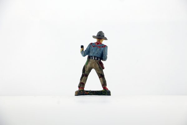 Figurine En Composition Elastolin Cowboy Lassos Western Etats Unis Plaine Allemagne