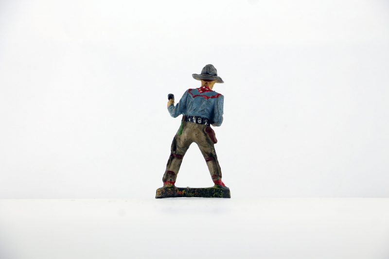 Figurine En Composition Elastolin Cowboy Lassos Western Etats Unis Plaine Allemagne