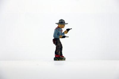 Figurine En Composition Elastolin Cowboy Lassos Western Etats Unis Plaine Allemagne
