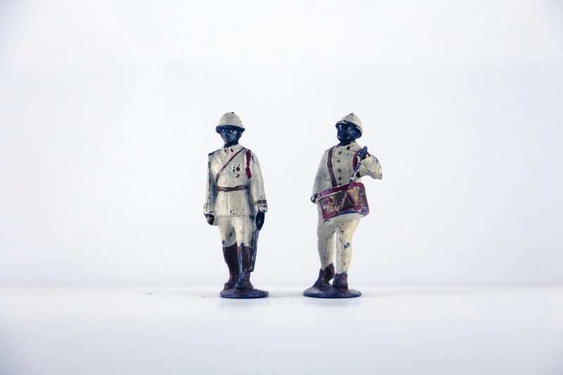 Figurine Plomb Creux Afrique Troupe Coloniale Uniforme AOF