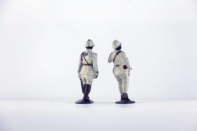 Figurine Plomb Creux Afrique Troupe Coloniale Uniforme AOF