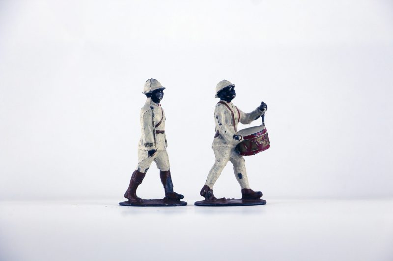 Figurine Plomb Creux Afrique Troupe Coloniale Uniforme AOF