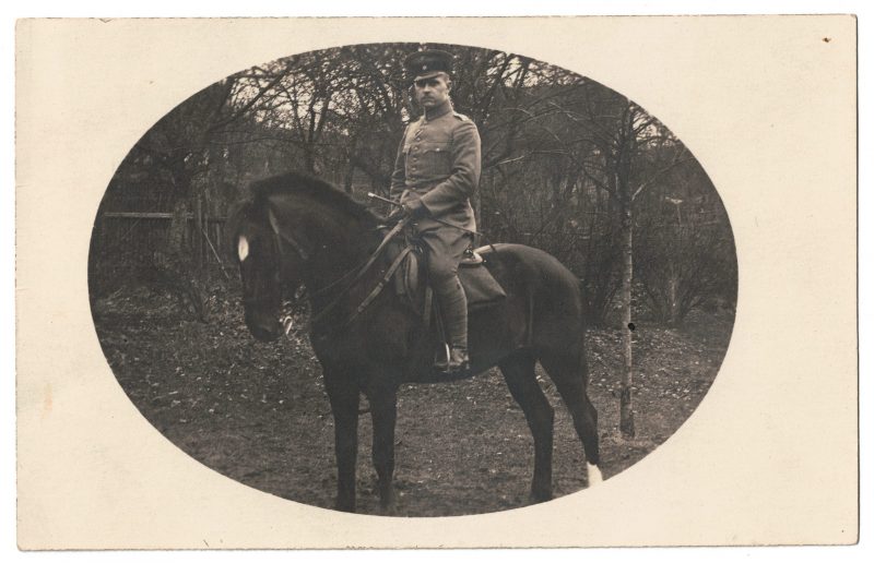 Photo Carte Postale - Guerre 14 - Militaire - Soldat - Officier - Cavalier - Souvenir 1916 - 1919 - Service militaire