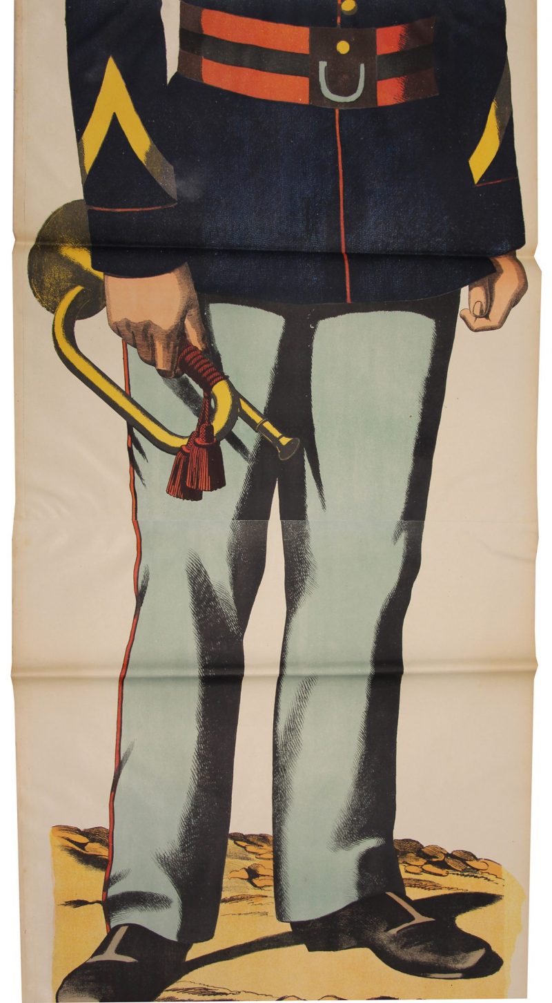 Grande planche dépliante Wissembourg Pompier - 1898 - Uniforme - Sapeur Pompier