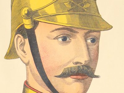 Grande planche dépliante Wissembourg Pompier - 1898 - Uniforme - Sapeur Pompier