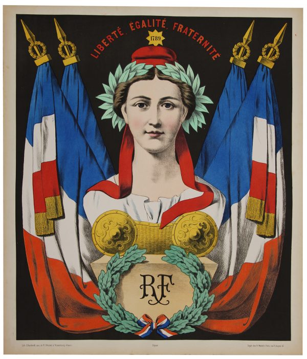 Grande planche Wissembourg République Française - 1898 - Drapeau - Liberté - Egalité - Fraternité